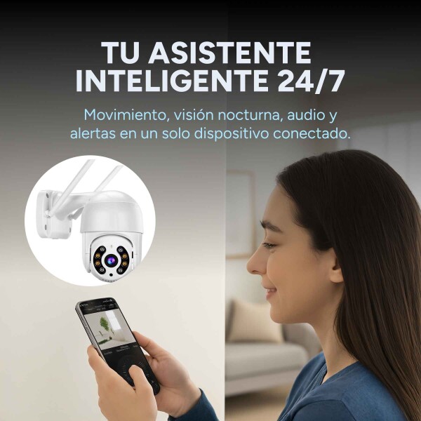 Cámara Wifi Exterior Seguridad Ip Full Hd 1080p Infrarrojo Color Variante Blanco