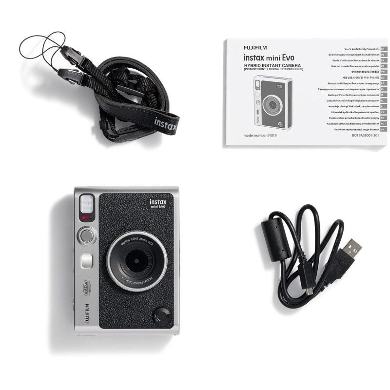 Cámara Fujifilm Instax Mini Evo Black Cámara Fujifilm Instax Mini Evo Black