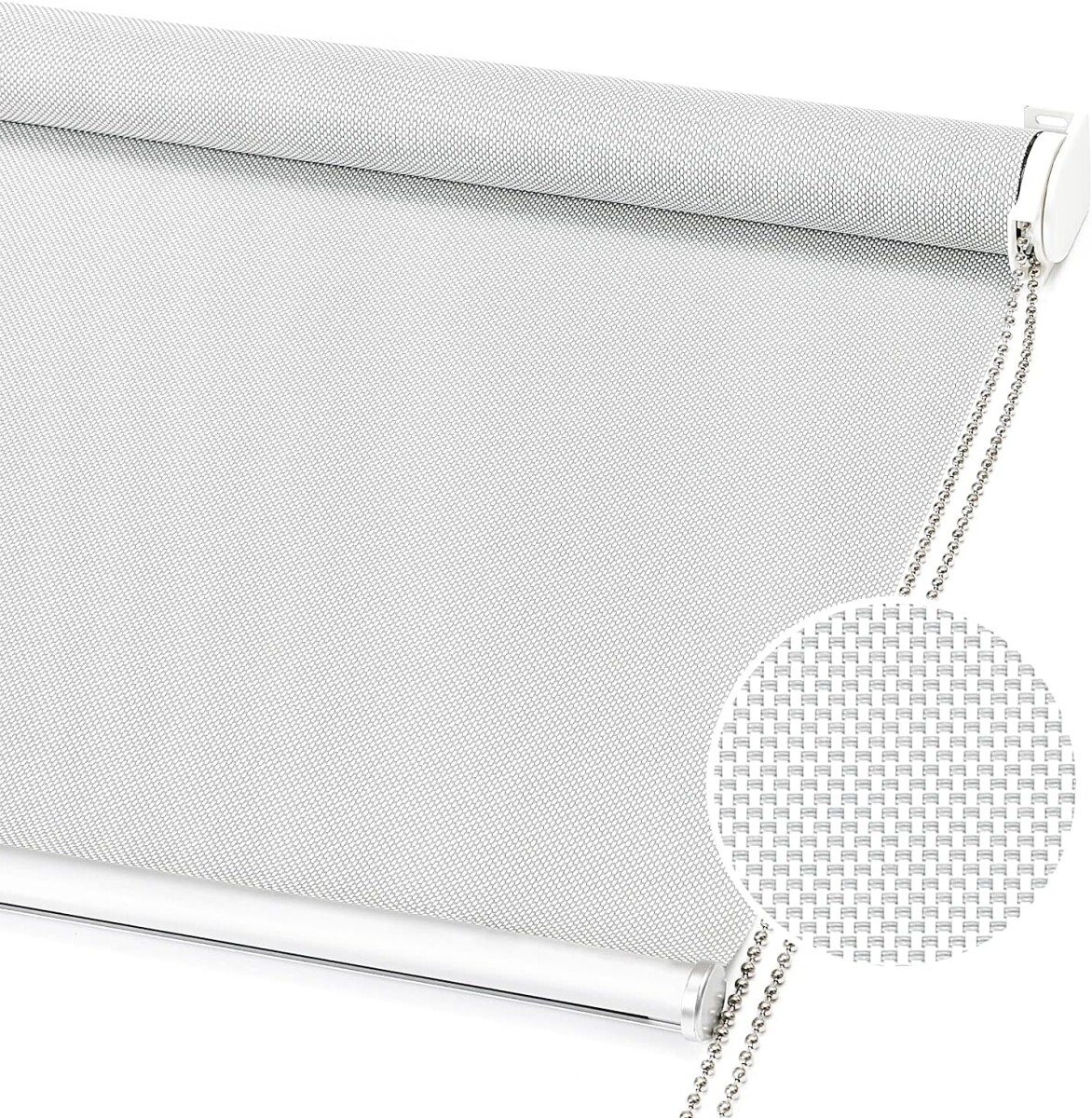 Cortina Screen Pvc Roller Tela Microperforada 2.00x2.00m - Blanco 