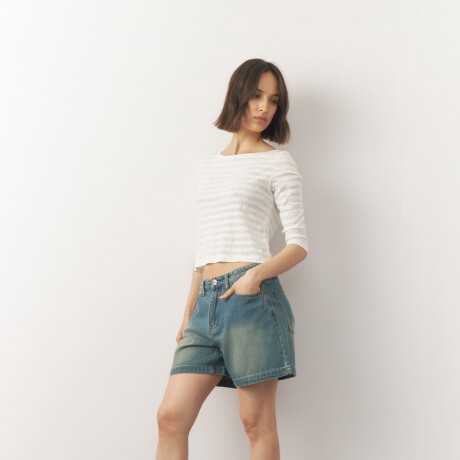 SHORT TORI Azul Antiguo