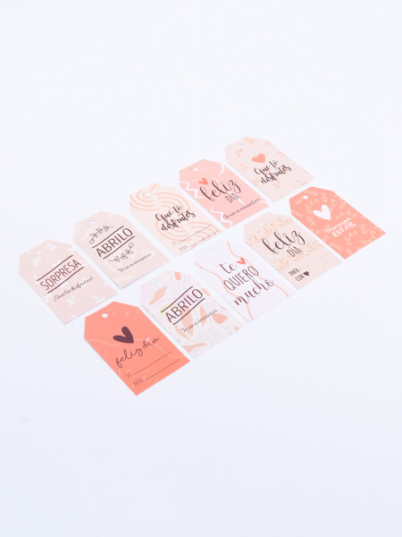 ETIQUETAS PARA OBSEQUIOS SET x 10 ESTAMPADO 1