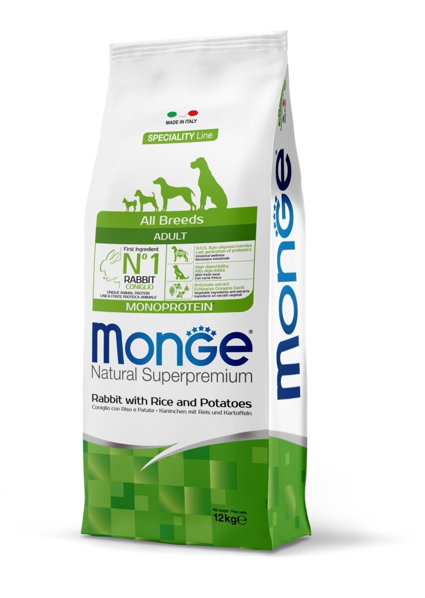 MONGE MONOPROTEÍNA ALL BREEDS ADULT RABBIT 2.5 KG 