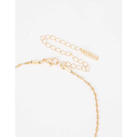 Collar Corto Delicado Orgánico Dorado