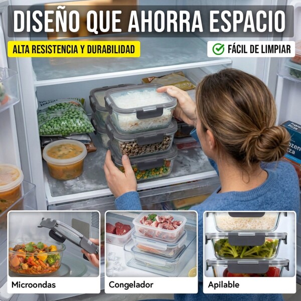 Juego De 12 Tarros De Vidrio Hermeticos Taper Recipientes Contenedores IMBACK Color Gris Juego De 12 Tarros De Vidrio Hermeticos Taper Recipientes Contenedores IMBACK Color Gris