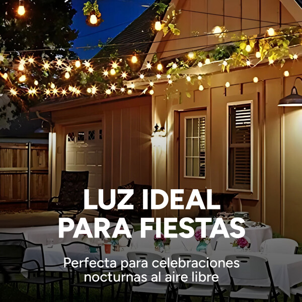 Guirnalda 10 Luces Luz Cálida 5 Metros Interior Exterior Variante Calida