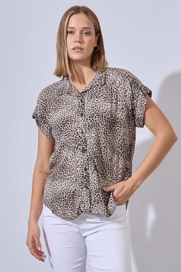 Camisa Animal Print GRIS/MULTI