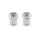 Caravanas En Oro 18K Blanco Y Brillantes Caravanas En Oro 18K Blanco Y Brillantes