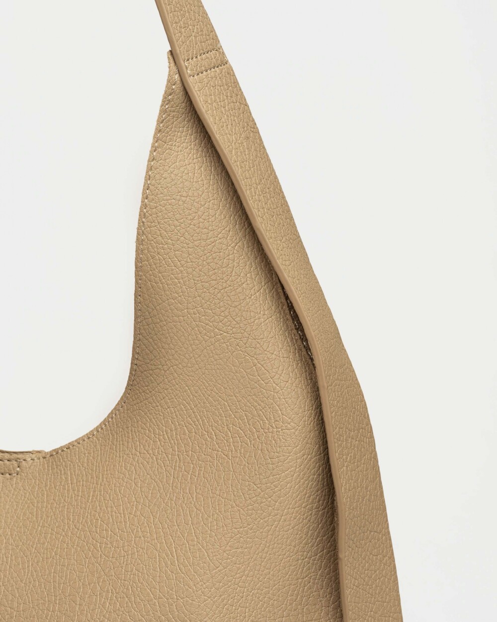Bolso Heather en efecto cuero graneado Taupe
