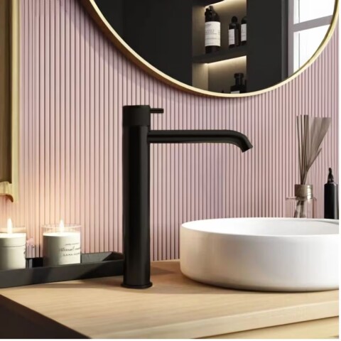 Grifería de lavatorio Monocomando alto de mesada Fasano negro Grifería De Lavatorio Monocomando Alto De Mesada Fasano Negro