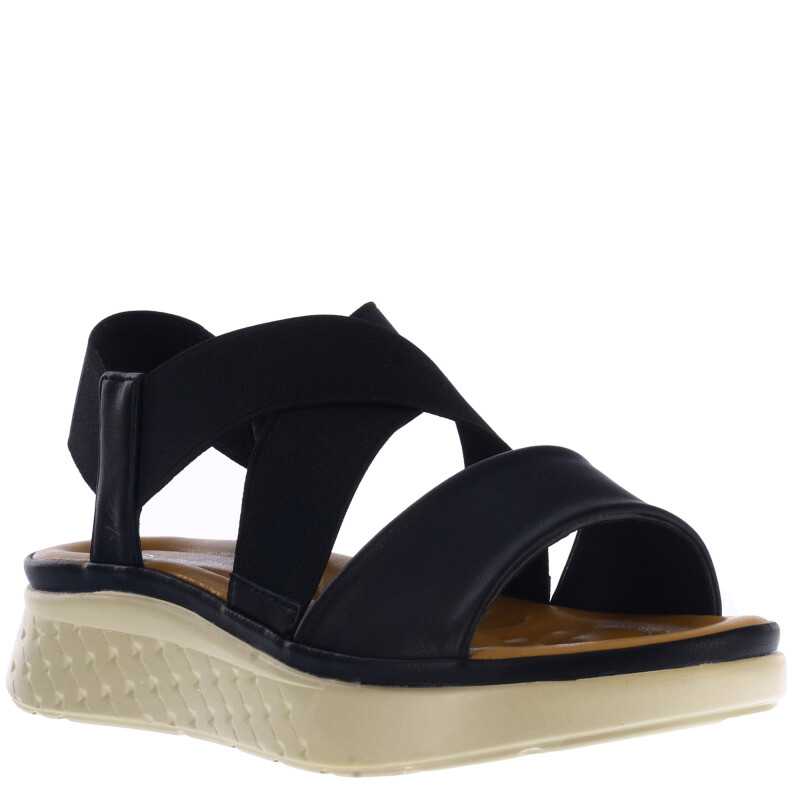 Sandalias de Mujer Lady Confort ROSA con tiras elasticas Negro