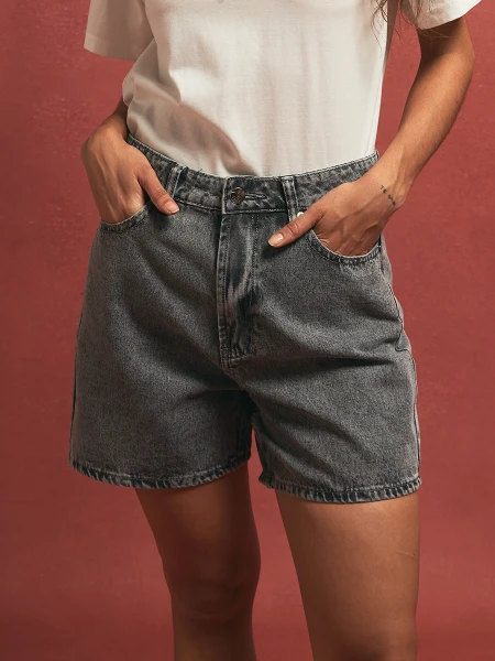 SHORT MACEIO GRIS CLARO