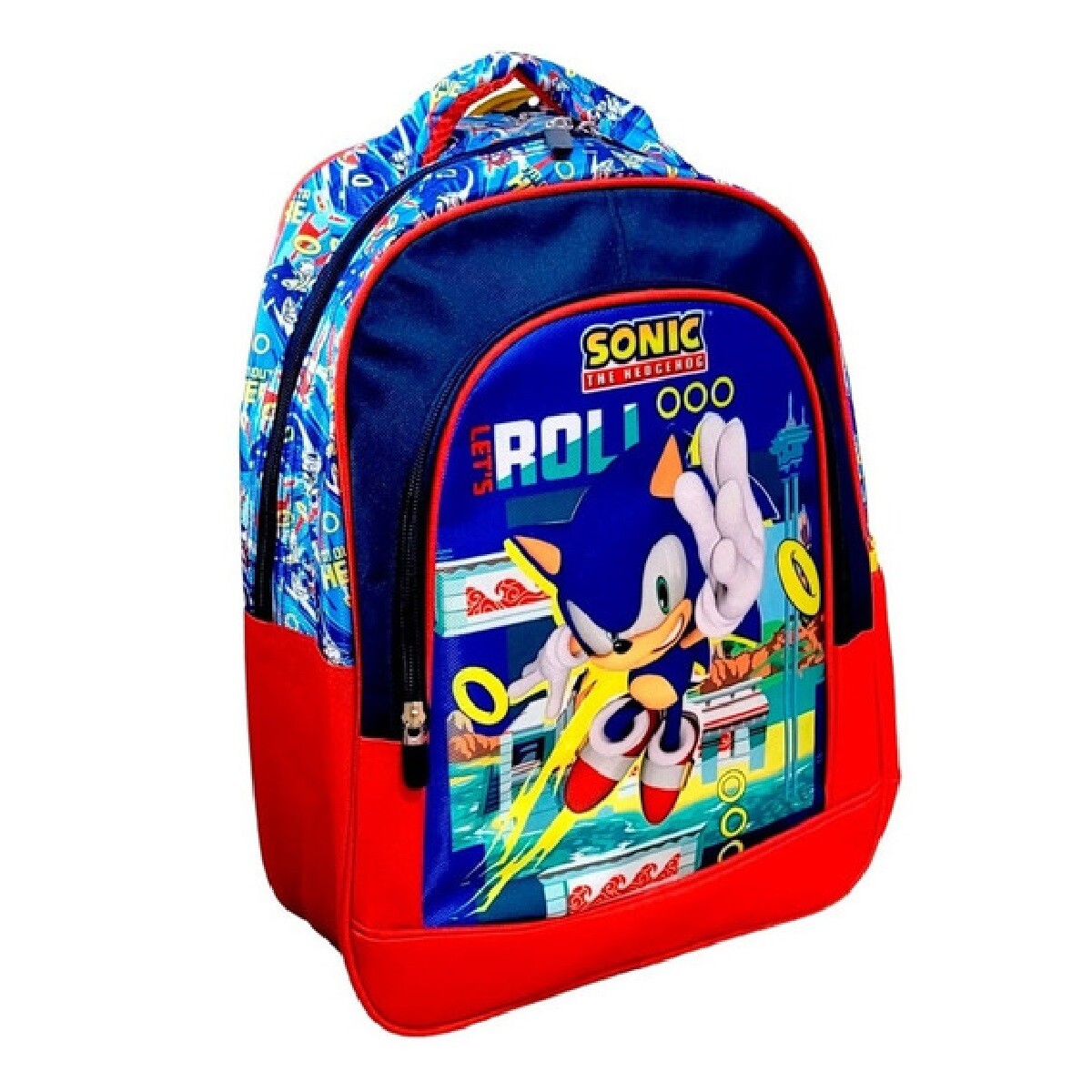 MOCHILA 30*23*10 TAFETA SONIC AZUL Único