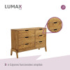 Cómoda Lumax 6 cajones de madera Cómoda Lumax 6 cajones de madera