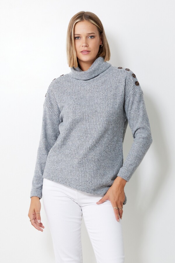 Polera Botones GRIS