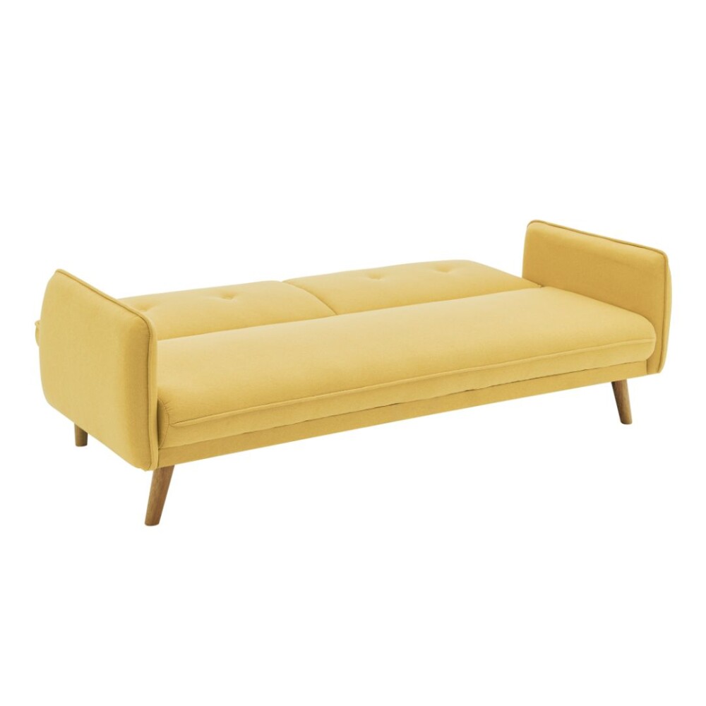 Sofá Sillón Cama Respaldo Reclinable - Mia Mostaza
