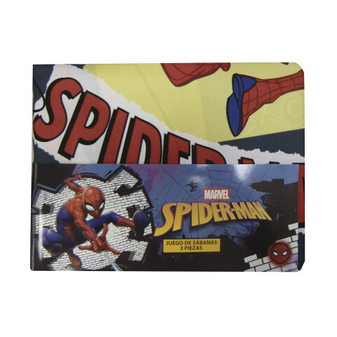 Juego Sábanas Infantil 1 Plaza 100% Microfibra Spiderman 4136