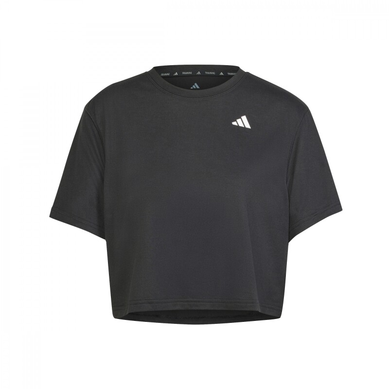 Remera Train Essentials Boxy Workout de Mujer Negro