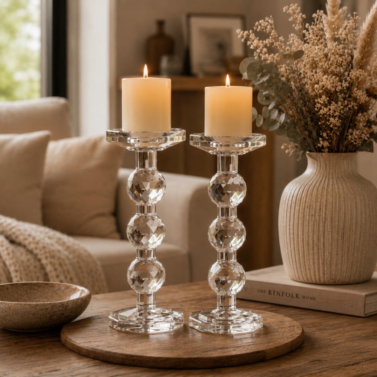 Candelabro Decorativo de Cristal 