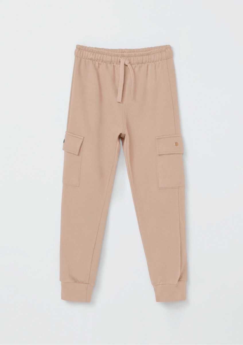 PANTALÓN INFANTIL TIPO CARGO - BEIGE 