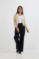 Cardigan rayado BEIGE