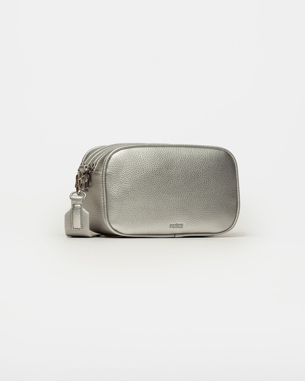 Bandolera Adisa En Efecto Cuero Plata