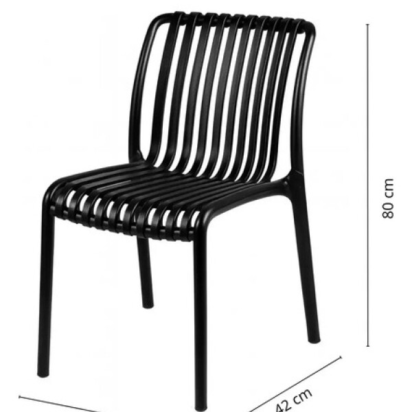 Silla Comedor Cocina Vetro Isabelini Interior Exterior Negro 1