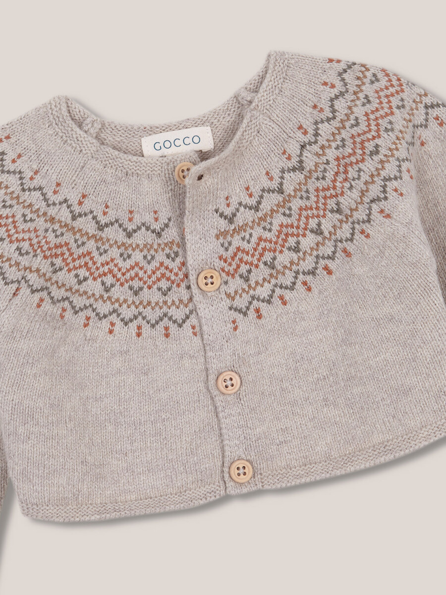 Chaqueta Greca Piedra Melange
