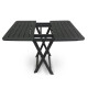 Set x2 Silla Plegable Simil Madera + Mesa Plegable NEGRO
