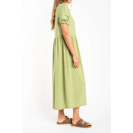 Vestido Lino Pistacho