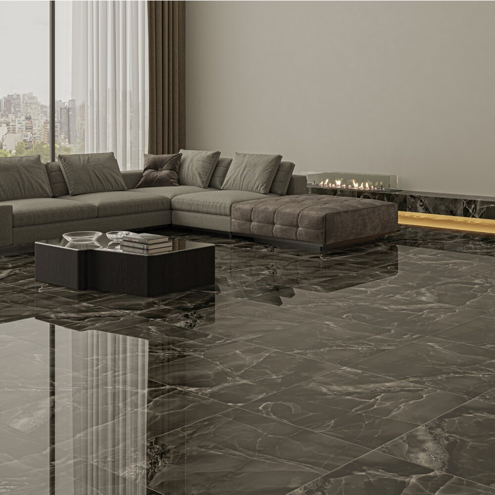 PORCELANATO ONIX BLACK 75X75 CM Porcelanato Onix Black 75x75 Cm