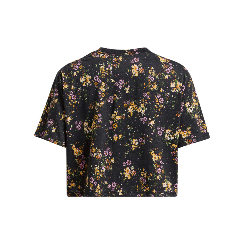 UA W Dark Romantics CROP SS-BLK BLK-001