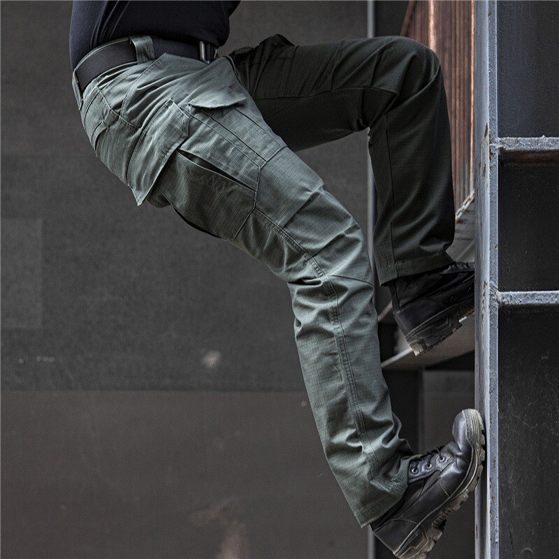 Pantalón Tácticos Anti Desgarro Reforzado Impermeable verde