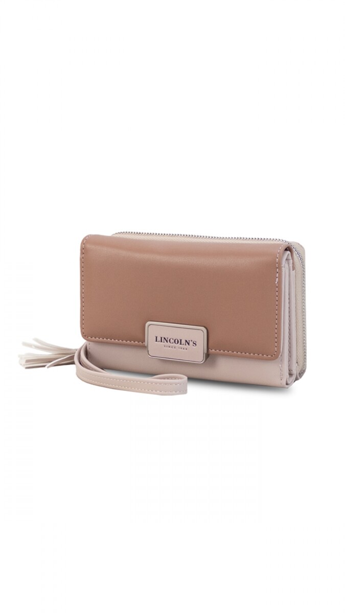 BILLETERA LOLA - MAUVE C/ROSA 