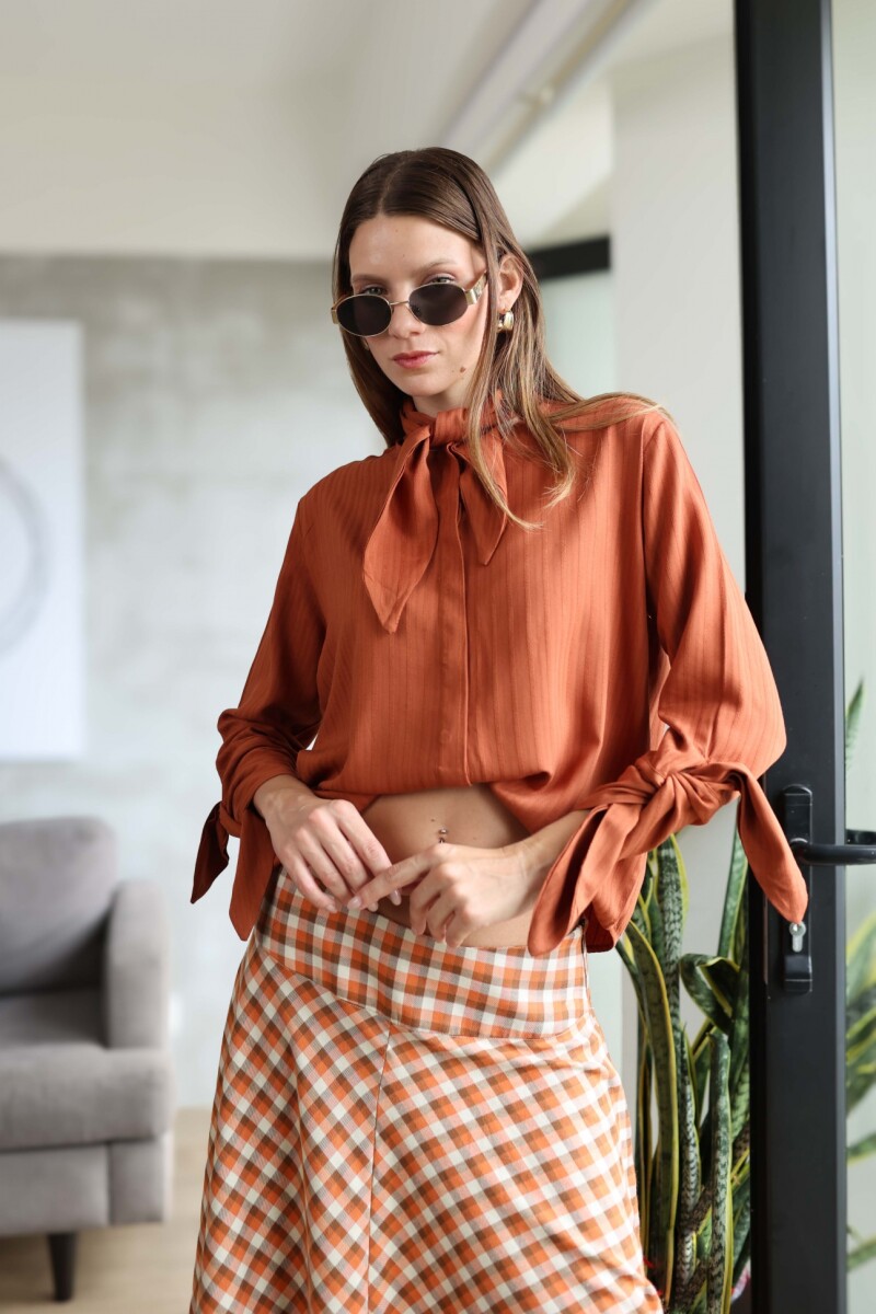 BLUSA ZARA LACRE
