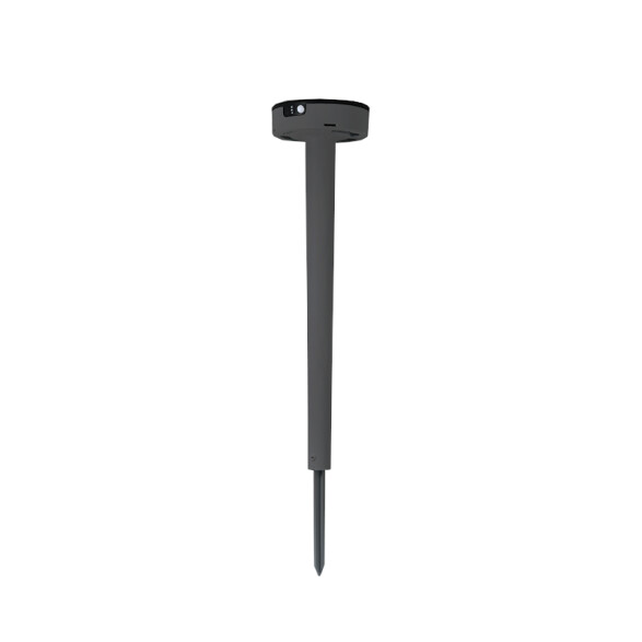 Poste LED solar negro pin. IP55 CCT+sensor FIORINA FL2010