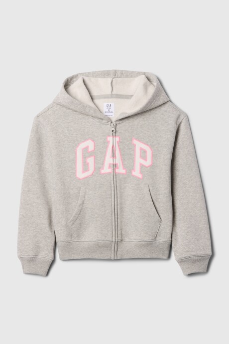 Canguro Logo Gap Con Felpa Niña Light Heather Grey B08