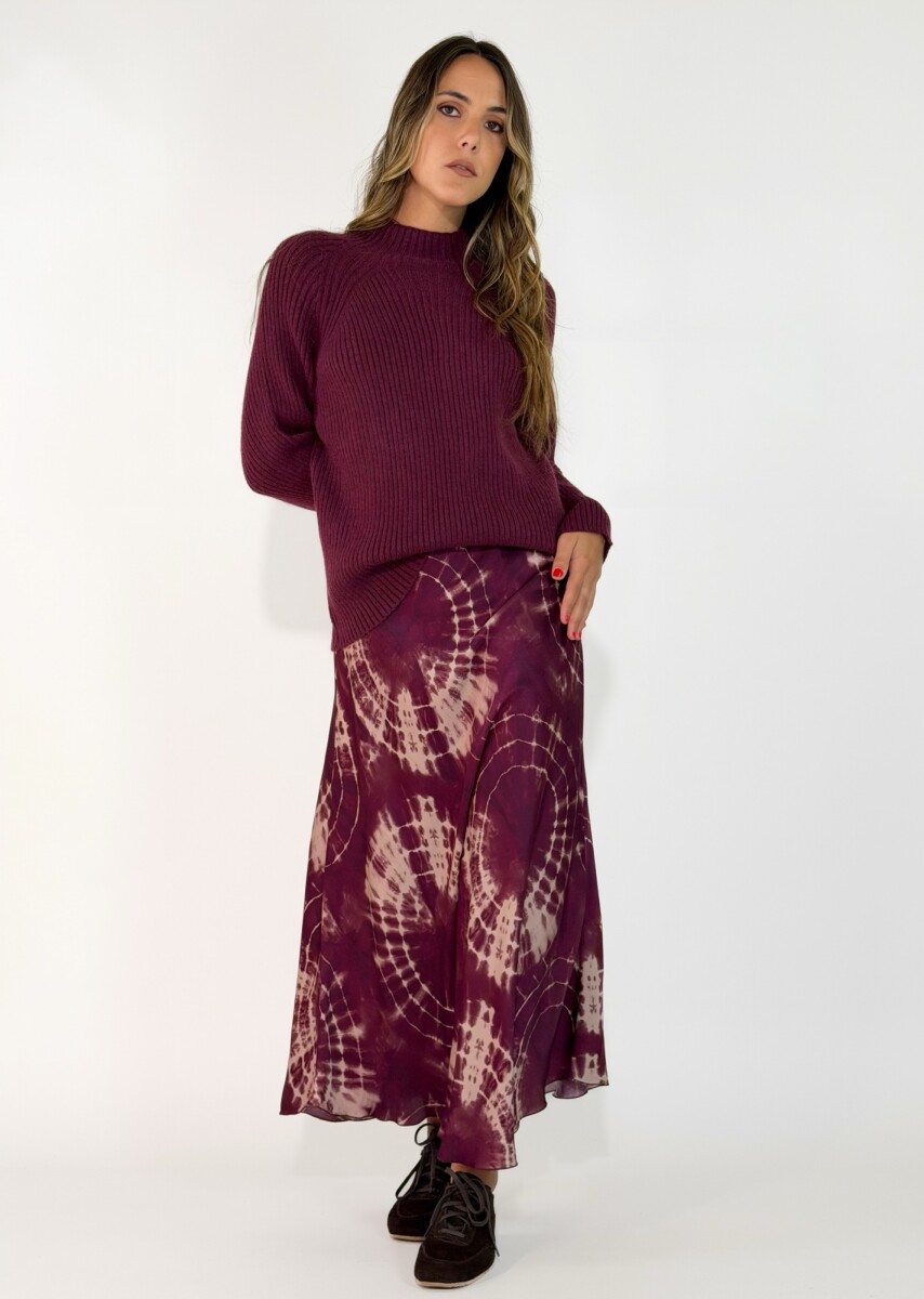 POLLERA CALISTA - BORDO 