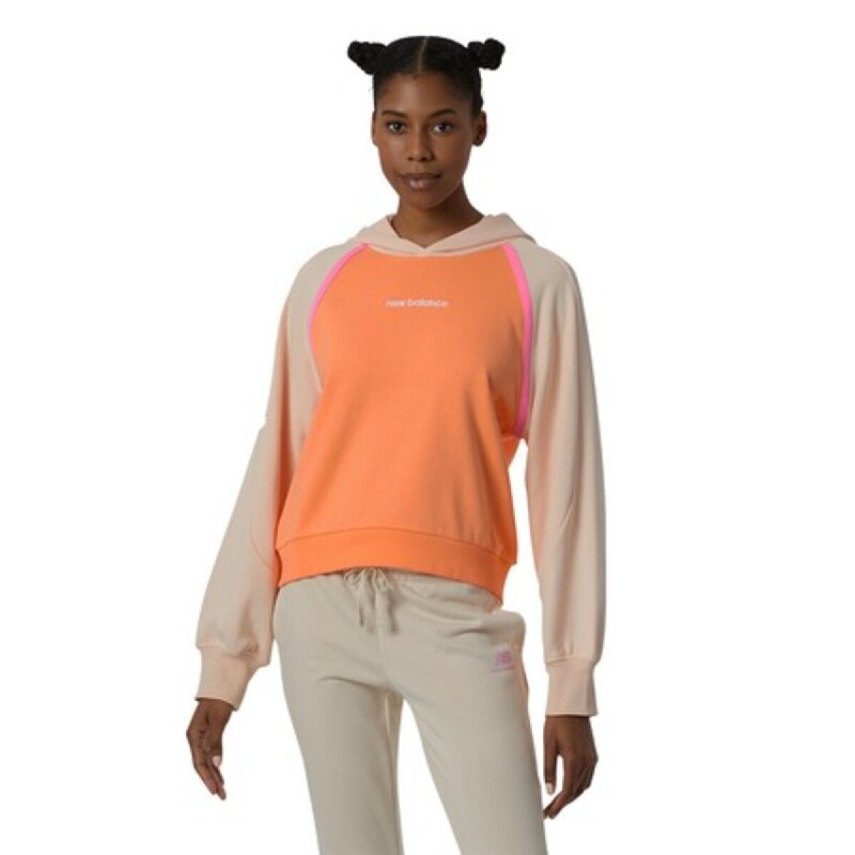 Canguro New Balance Athletics Amplified Fleece de Mujer - WT21501PG - Naranja 