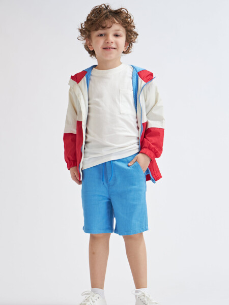 Bermuda casual con lavado Azul Vibrante