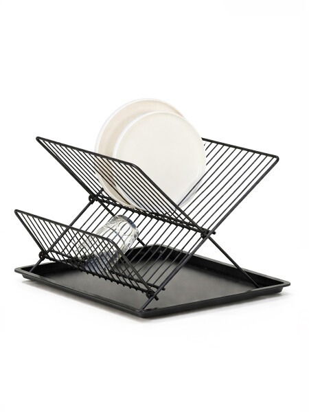 ESCURRIDOR METAL PLEGABLE NEGRO (V)