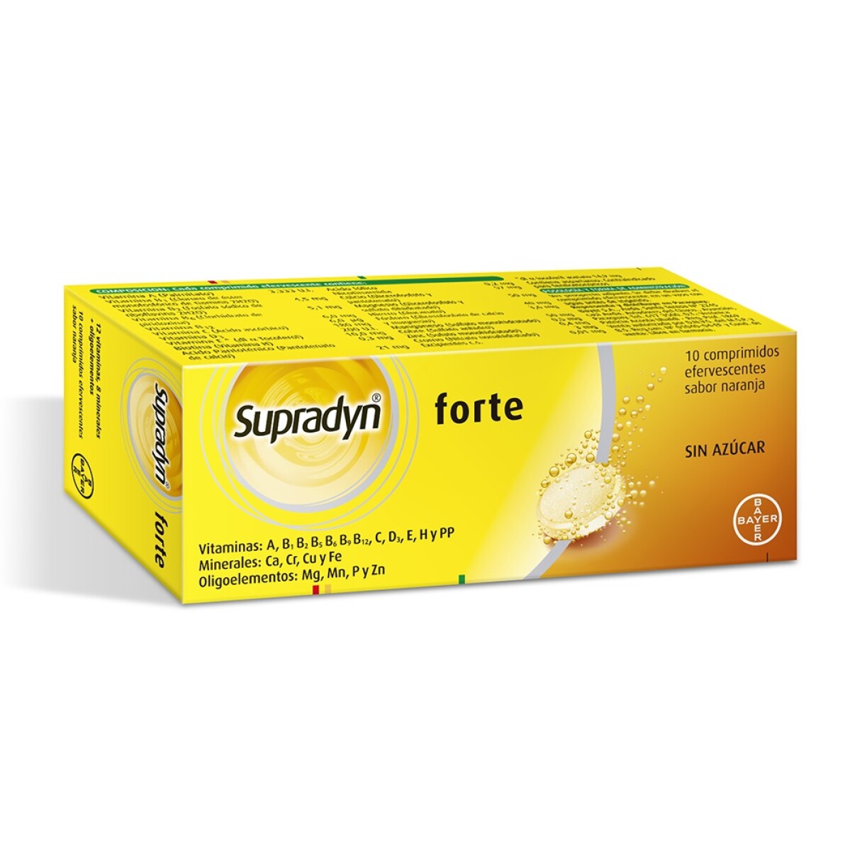 Supradyn Forte Naranja S/azúcar 10 Tabletas Efervecentes 