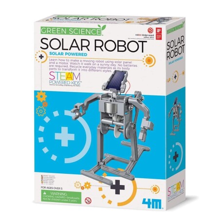 Juego Educativo de Ciencias Energía Renovable 4M Robot Solar Gris