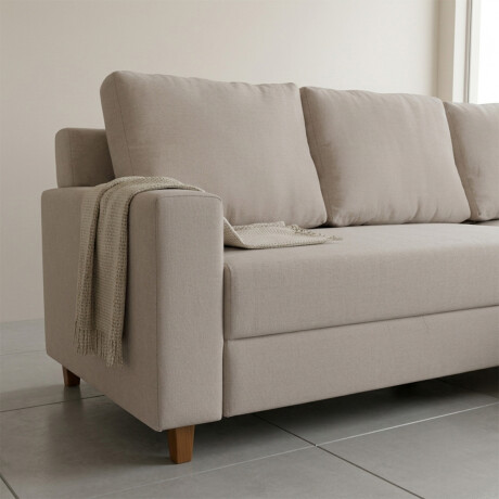 Rinconera Lucci - Tela Microfibra - Chaise derecho Berlin 02 (Beige)