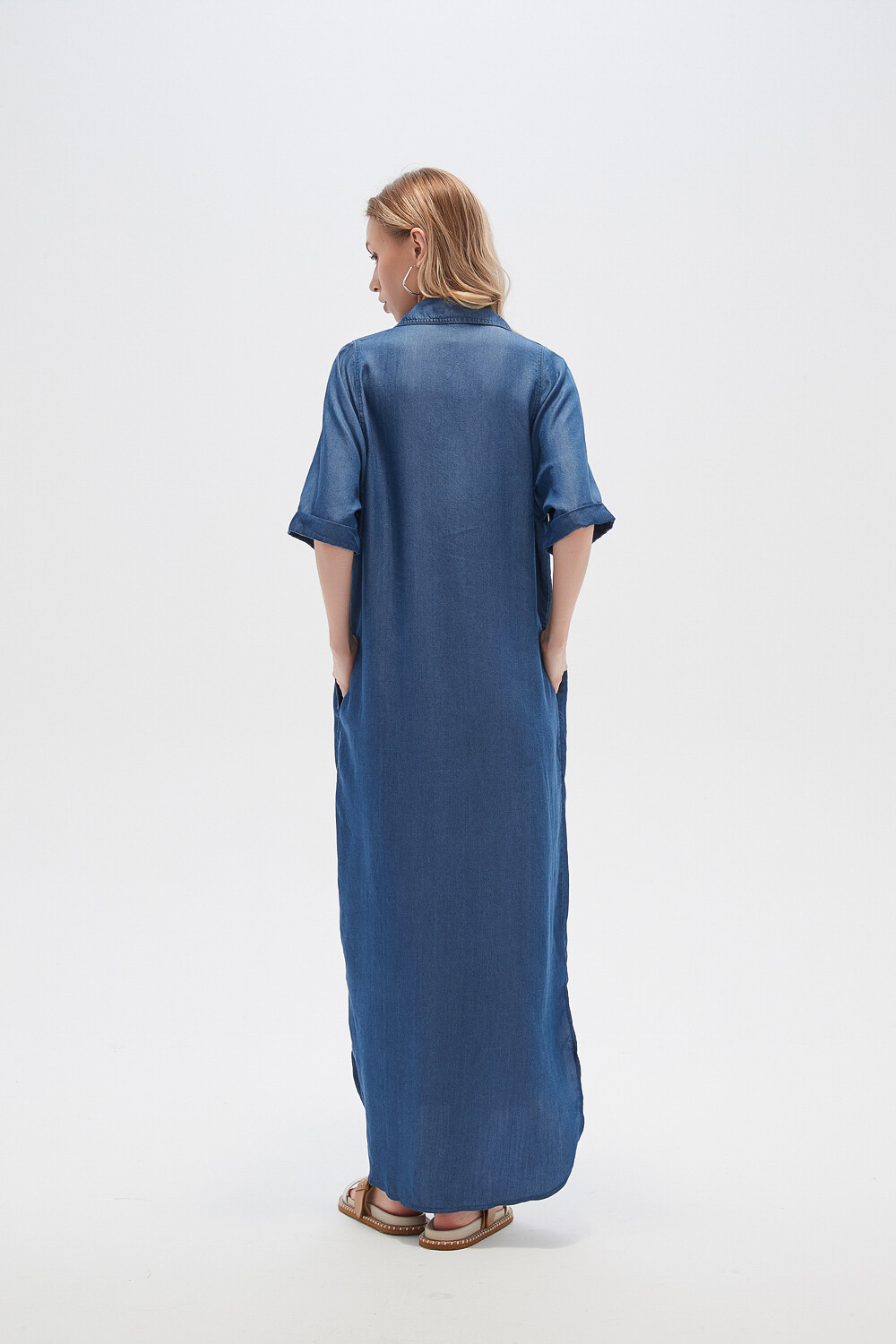 Vestido Danao Azul Medio