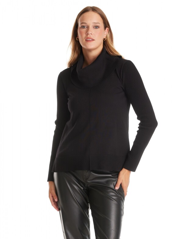 Buzo Cuello Volcado NEGRO