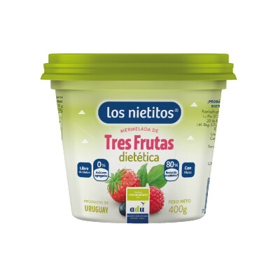 Mermelada Tres Frutos Sin Azúcar Los Nietitos 400g Merm.diet3frutos 400g Los Niet
