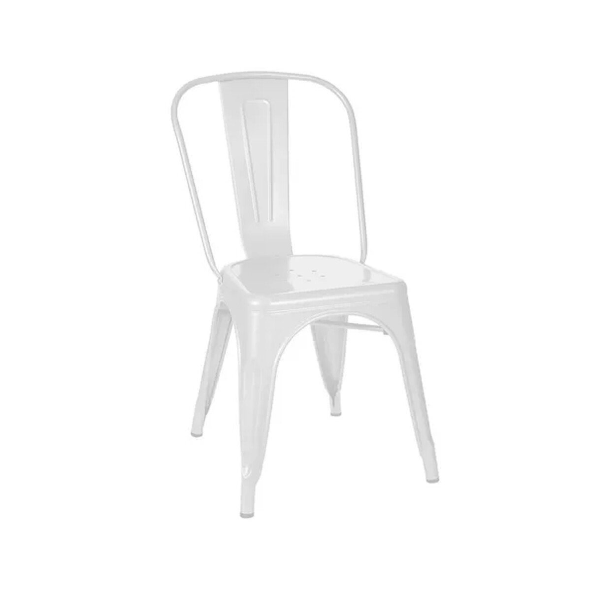Silla Metálica De Comedor Tolix Blanca 