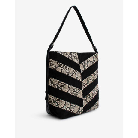 Cartera Formato Saca Texturada Combinacion Bicolor