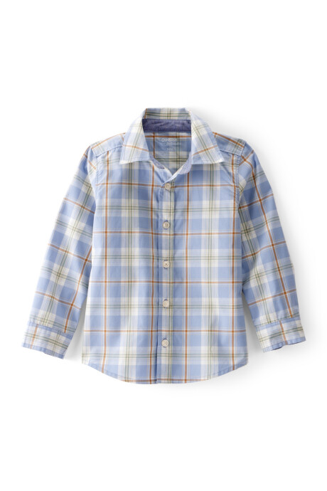 Camisa de popelina, diseño a cuadros Camisa de popelina, diseño a cuadros