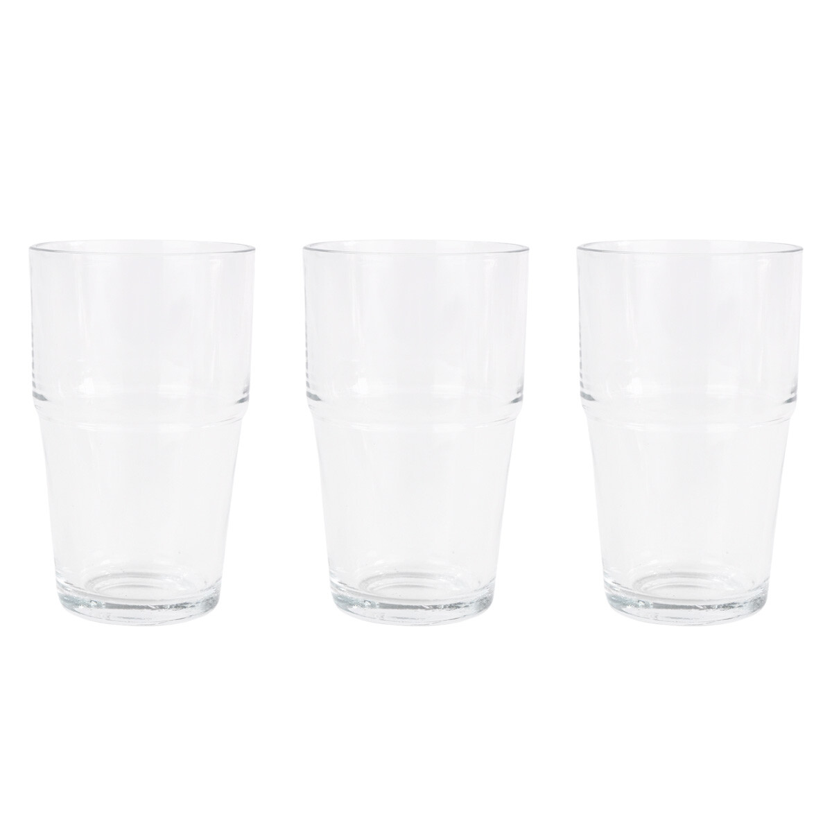 Set de 3 vasos Herevin de vidrio 350cc 